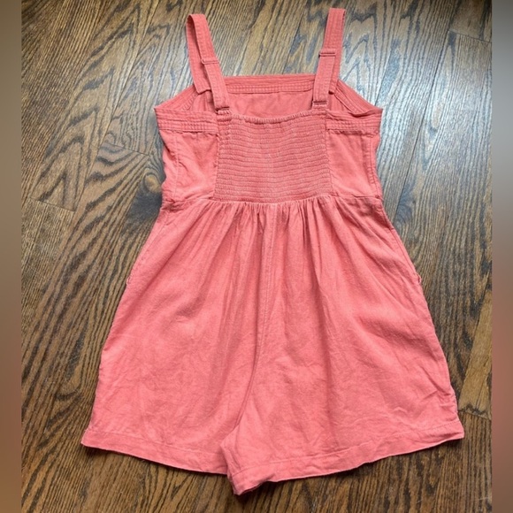 Old Navy Coral Linen-Blend Sleeveless Romper - Picture 3 of 3